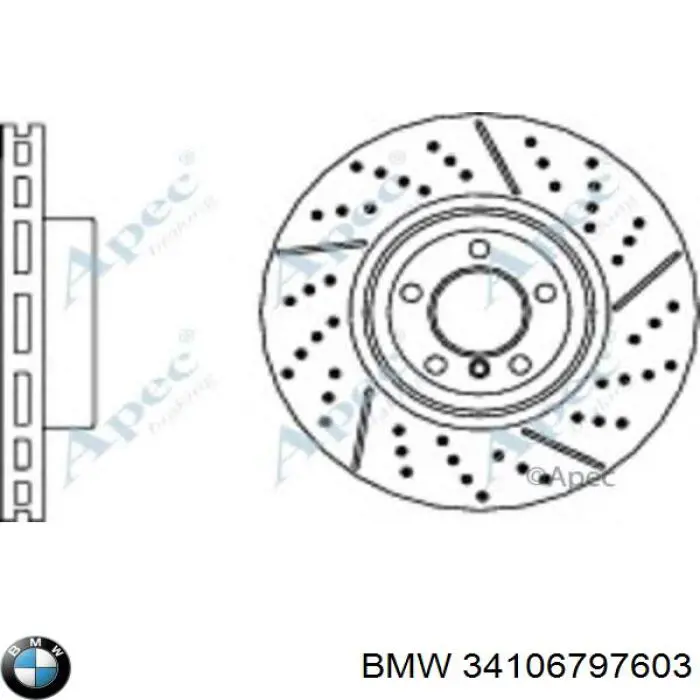 34106797603 BMW Диск тормозной передний