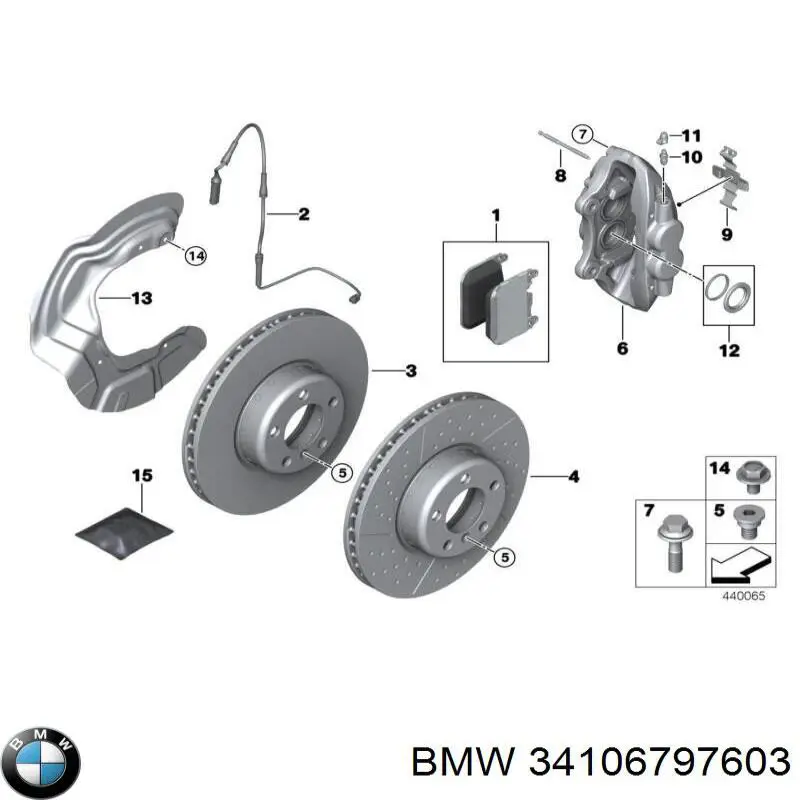 Тормоз дисковый передний BMW 34106797603 цена, от 146.85 USD