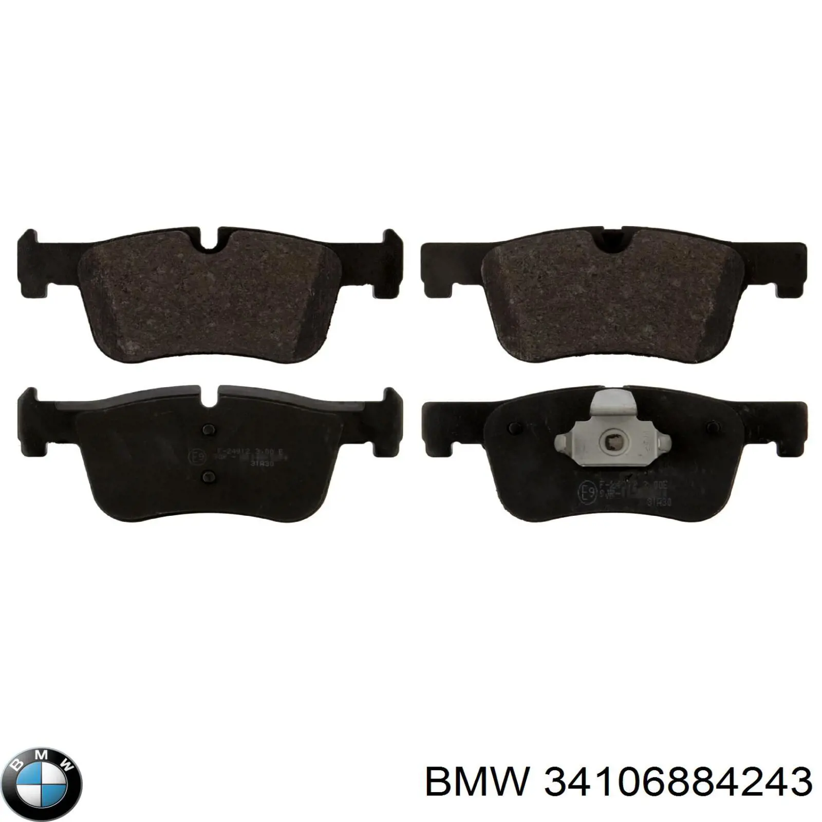 Передние тормозные колодки 34106884243 BMW