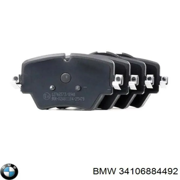 Sapatas do freio dianteiras de disco 34106884492 BMW