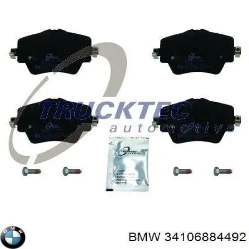 Sapatas do freio dianteiras de disco 34106884492 BMW