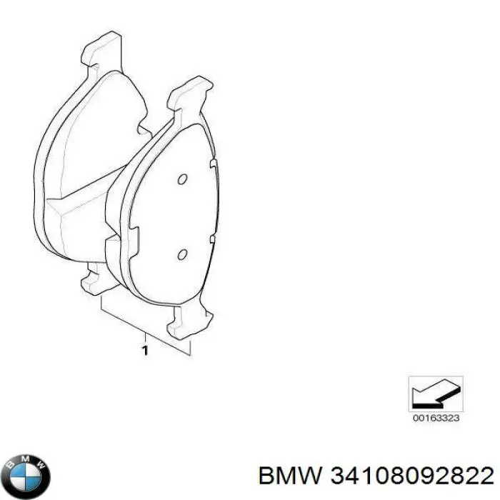 Колодки BMW 34108092822 цена, от 47.93 USD