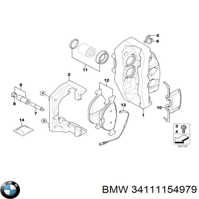 Ремкомплект главного тормозного цилиндра BMW 34111154979 цена, от 13.39 USD