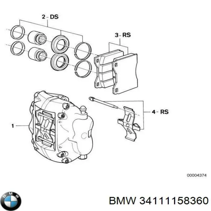 34111158360 BMW передние тормозные колодки