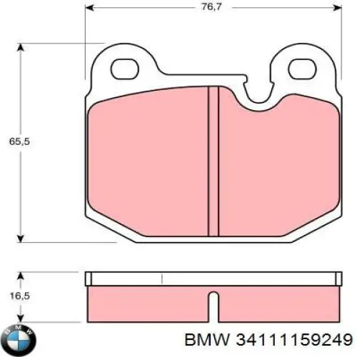 34111159249 BMW Колодки передние