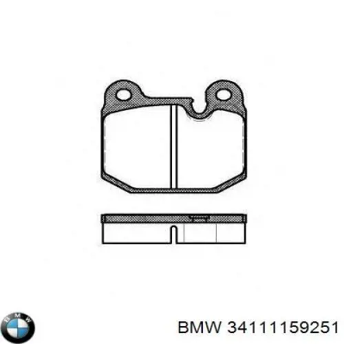 34 11 1 159 251 BMW колодки тормозные передние дисковые