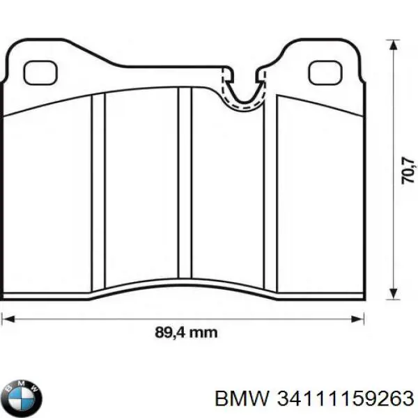 34111159263 BMW передние тормозные колодки