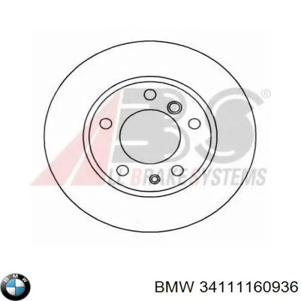 34111160936 BMW диск тормозной передний