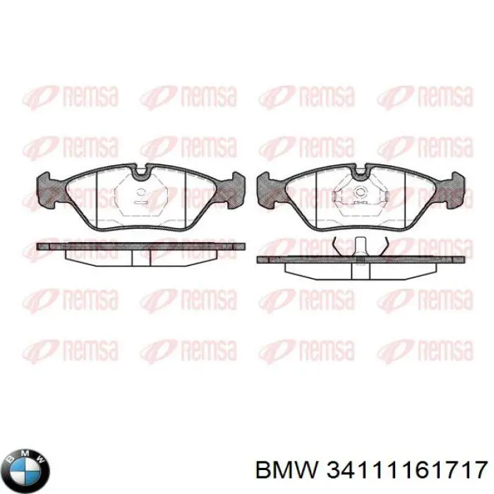 Передние тормозные колодки 34111161717 BMW