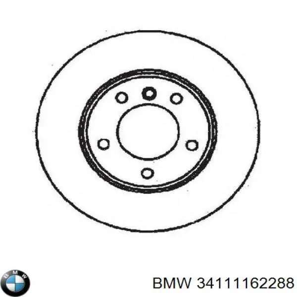 34111162288 BMW диск тормозной передний