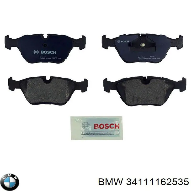 Передние тормозные колодки 34111162535 BMW