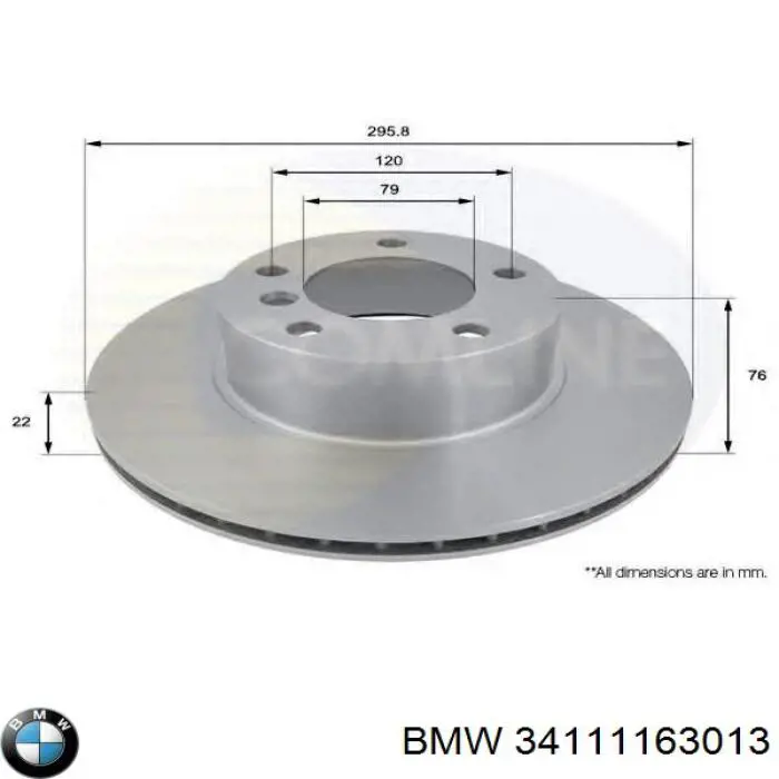 Тормоз дисковый передний BMW 34111163013 цена, от 48.62 USD