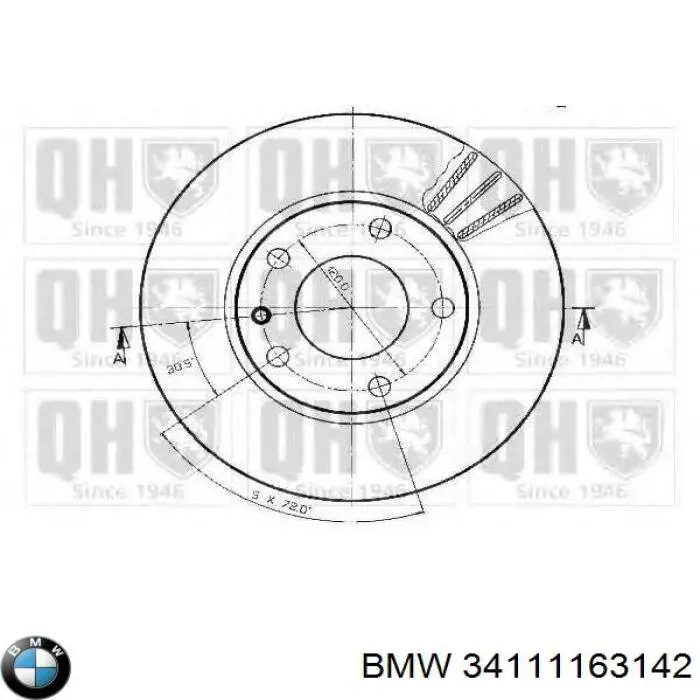 Тормоз дисковый передний BMW 34111163142 цена, от 72.63 USD
