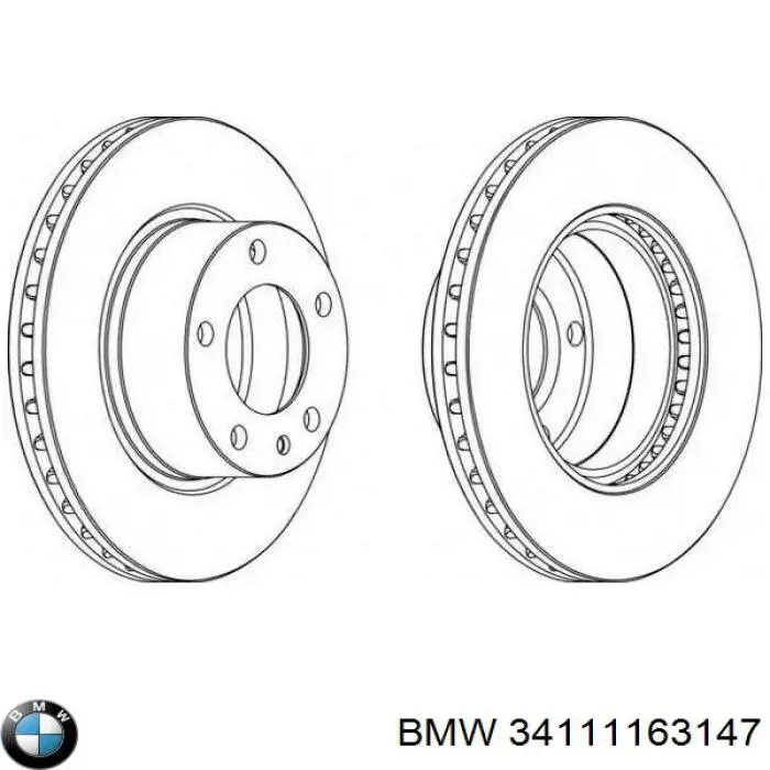 34111163147 BMW Диск тормозной передний