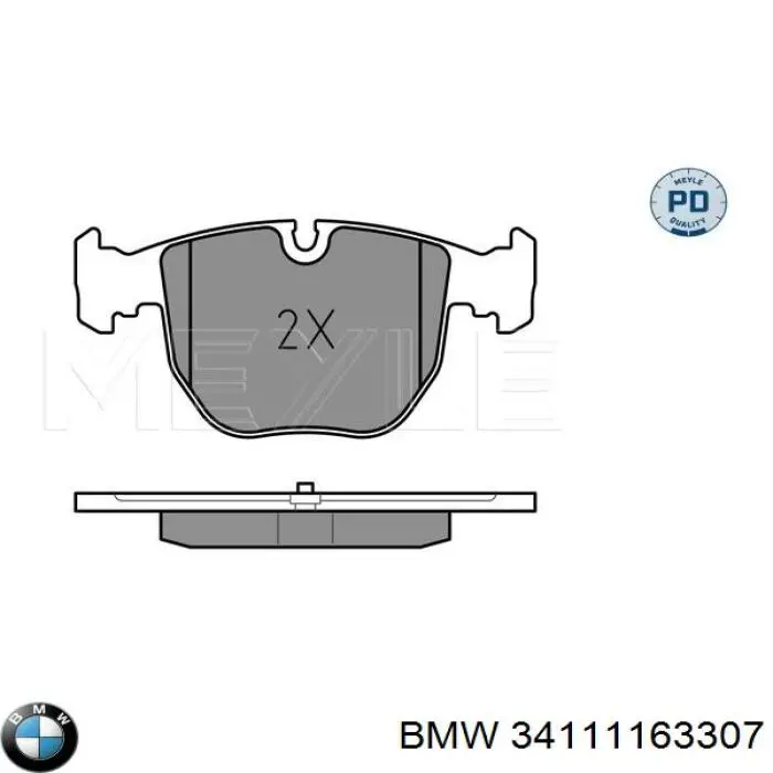 34111163307 BMW колодки тормозные передние дисковые
