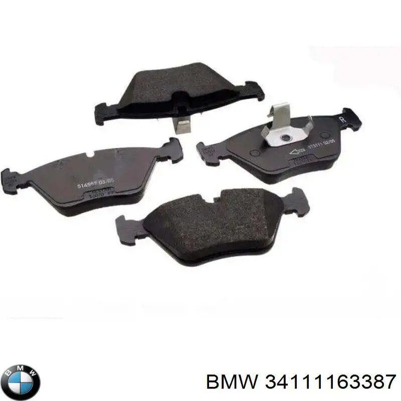 34111163387 BMW колодки тормозные передние дисковые