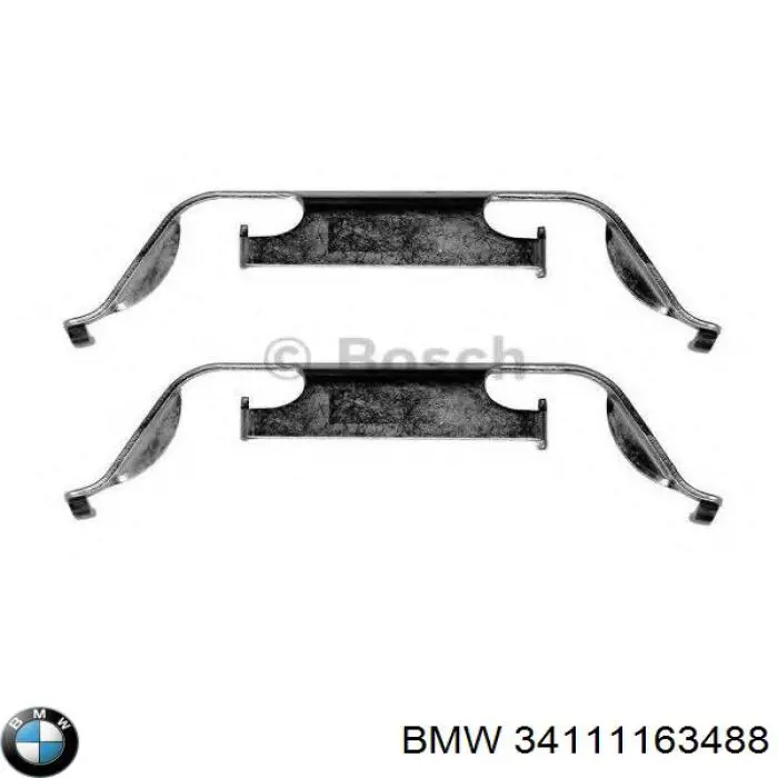 Купить 34111163488 BMW Комплект пружинок крепления дисковых колодок передних