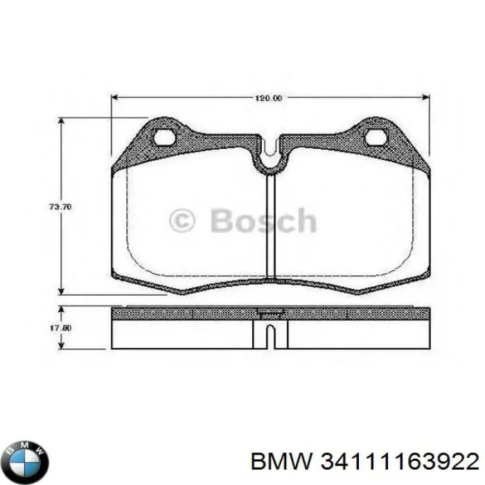 Колодки BMW 34111163922 цена, от 37.95 USD