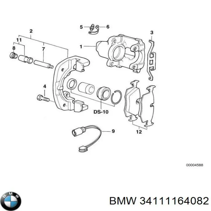 Комплект пружинок крепления дисковых колодок, передних BMW 34111164082 цена, от 16.20 USD