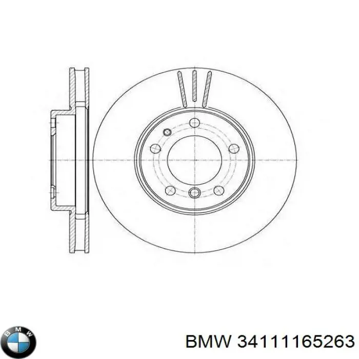 Тормоз дисковый передний BMW 34111165263 цена, от 52.76 USD