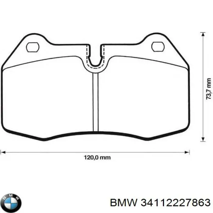 Передние тормозные колодки 34112227863 BMW