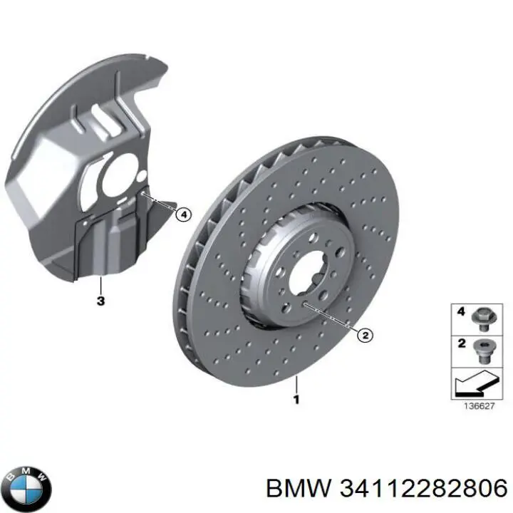 34112282806 BMW передние тормозные диски