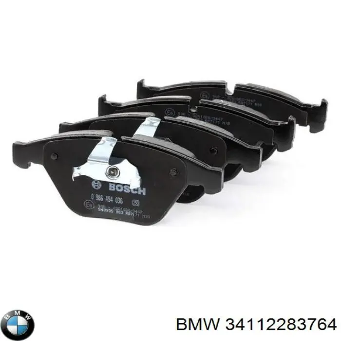 34112283764 BMW колодки тормозные передние дисковые