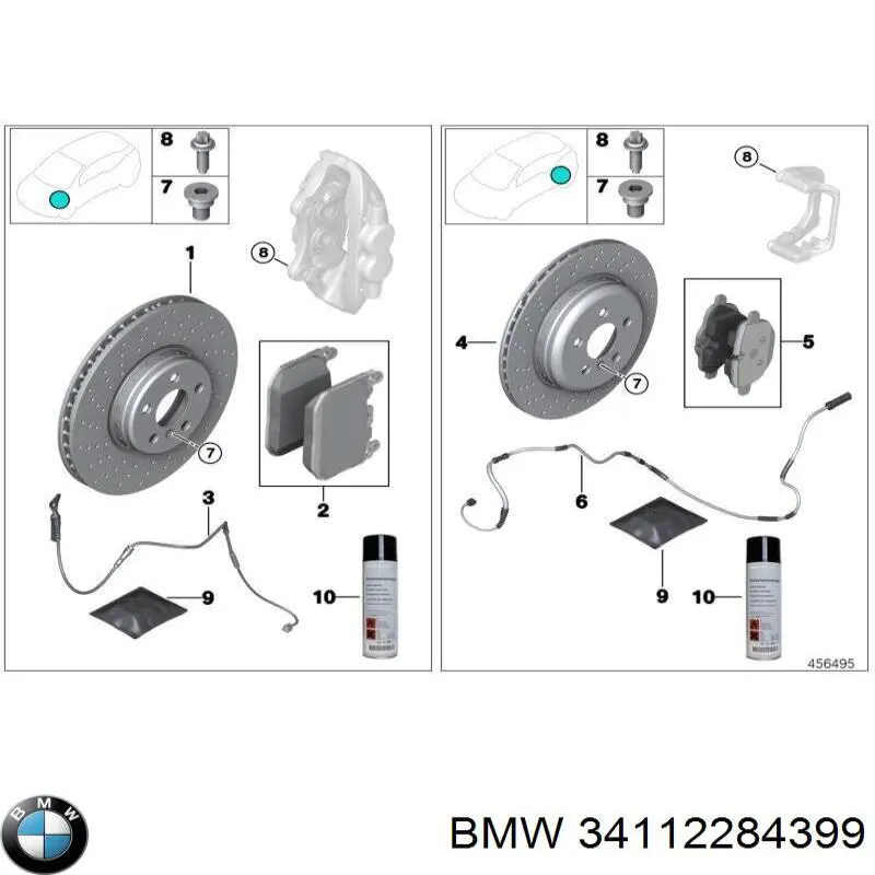 34112284399 BMW porca de fixação de tubo de admissão do silenciador (de calças)