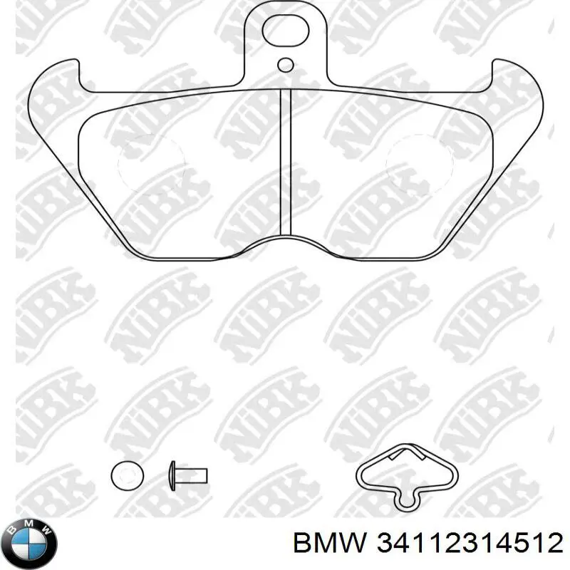 Передние тормозные колодки 34112314512 BMW