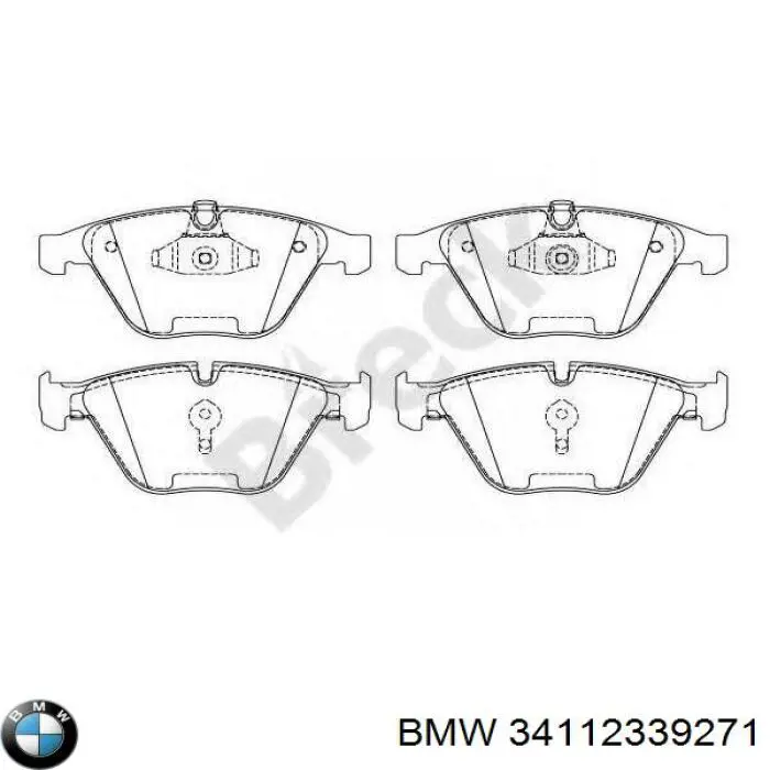 34112339271 BMW колодки тормозные передние дисковые