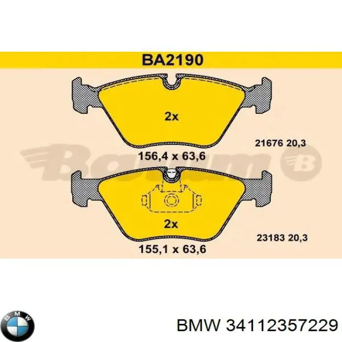 Колодки BMW 34112357229 цена, от 30.07 USD