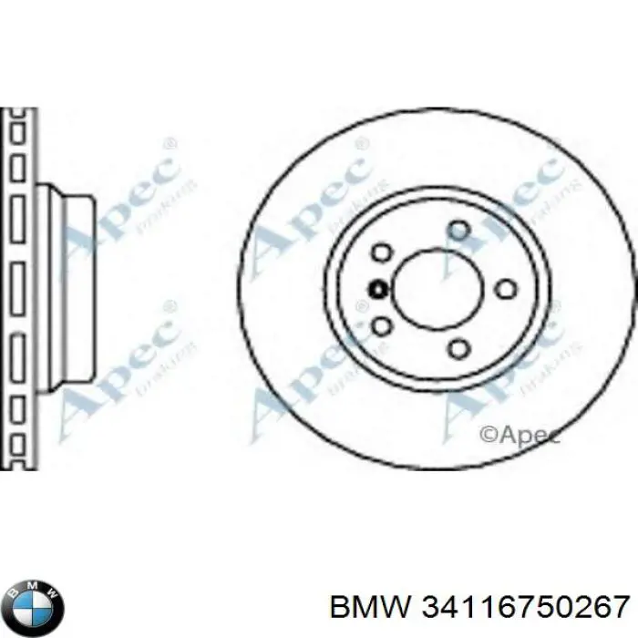Передний тормозной диск BMW 34116750267