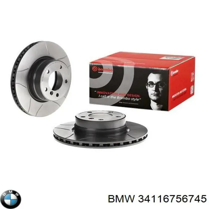 Передние тормозные диски 34116756745 BMW