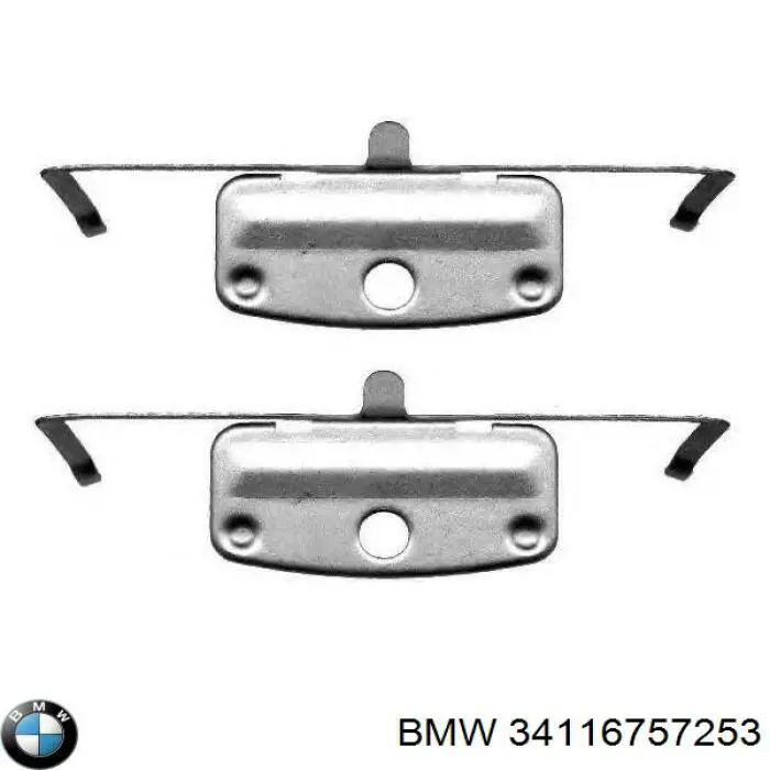 Conjunto De Muelles Almohadilla Discos Delanteros 34116757253 BMW