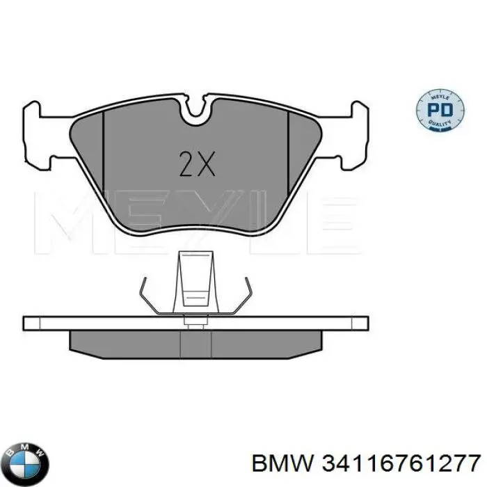 Передние тормозные колодки 34116761277 BMW