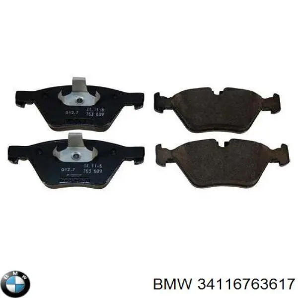 34116763617 BMW колодки тормозные передние дисковые