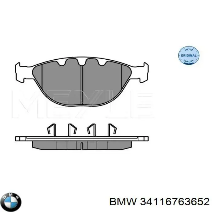 34116763652 BMW колодки тормозные передние дисковые