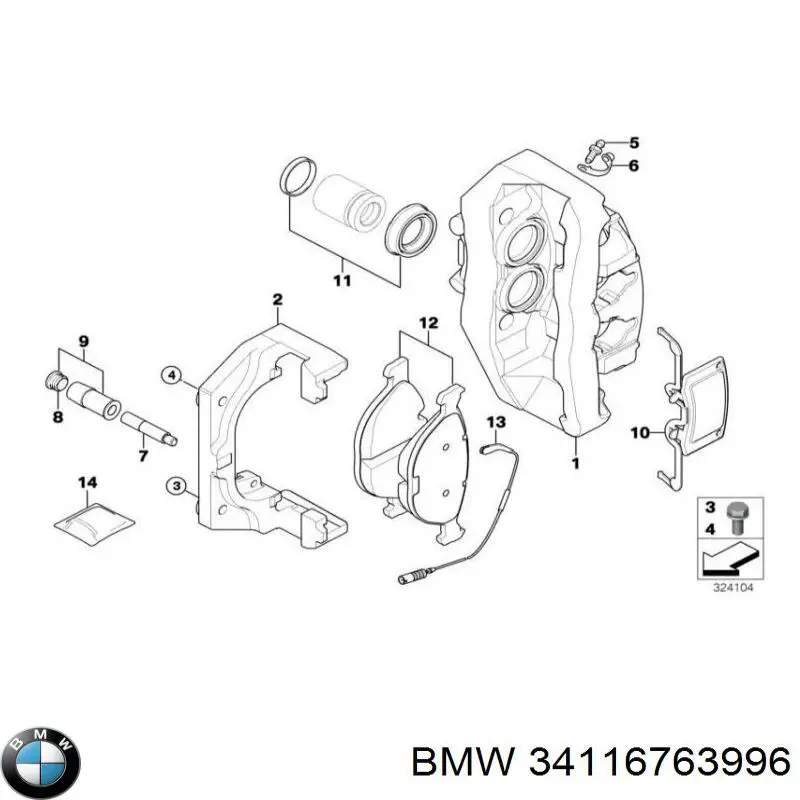 Кронштейн суппорта BMW 34110304130 цена, от 280.45 USD