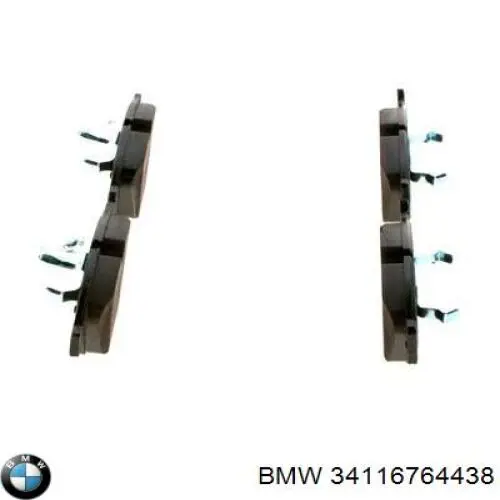 Sapatas do freio dianteiras de disco 34116764438 BMW