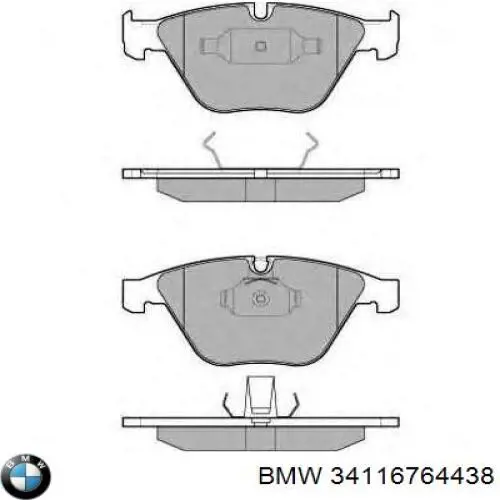 34116764438 BMW колодки тормозные передние дисковые