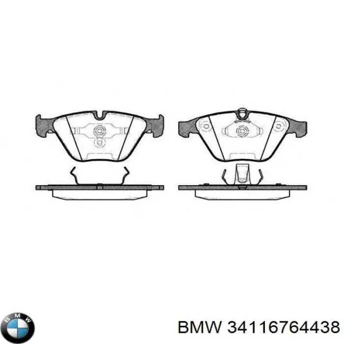 Pastillas de freno delanteras 34116764438 BMW