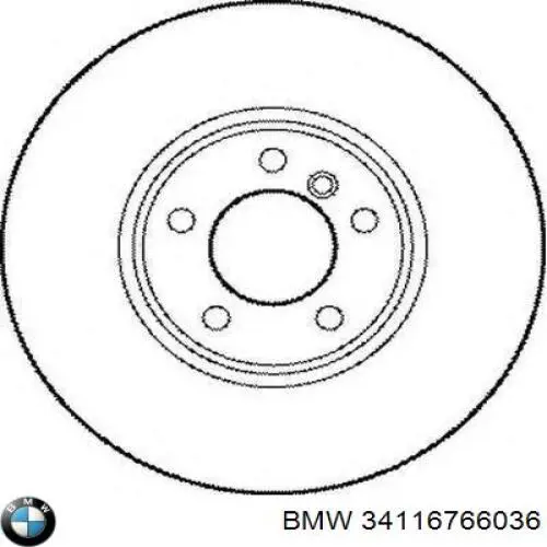 34116766036 BMW диск тормозной передний
