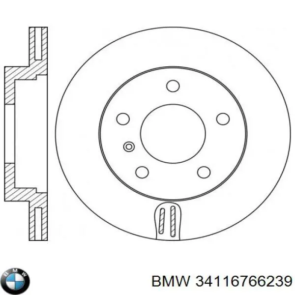 34116766239 BMW диск тормозной передний