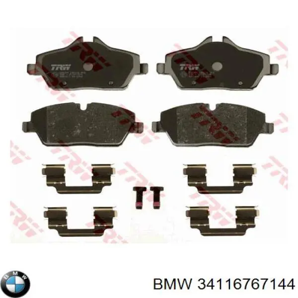 34116767144 BMW колодки тормозные передние дисковые