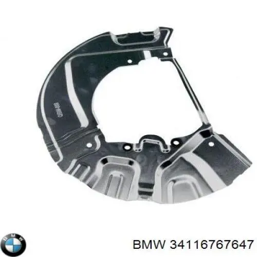 Купить 34116767647 BMW Защита тормозного диска, переднего, левого