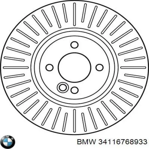 Тормоз дисковый передний BMW 34116768933 цена, от 36.89 USD