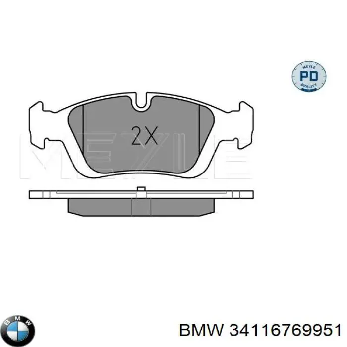 Колодки BMW 34116769951 цена, от 136.47 USD