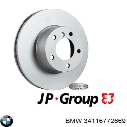 Передние тормозные диски 34116772669 BMW