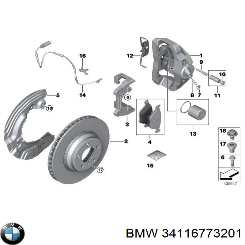 Супорт тормзной BMW 34116773201 цена, от 94.78 USD