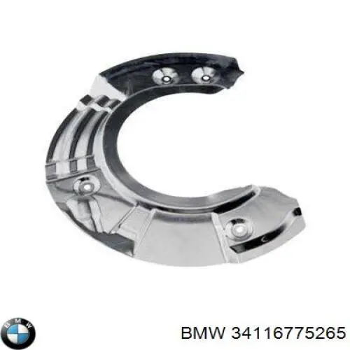 Chapa protectora contra salpicaduras, disco de freno delantero izquierdo 34116775265 BMW